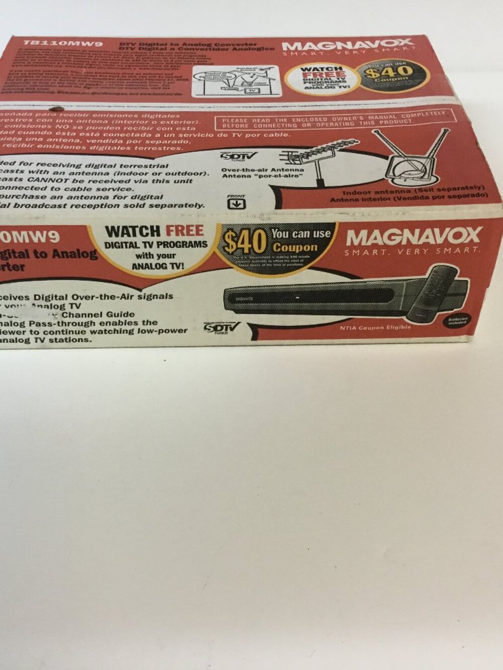 Magnavox DTV Digital To Analog TV Converter TB110MW9 Brand New In Box W/ Remote